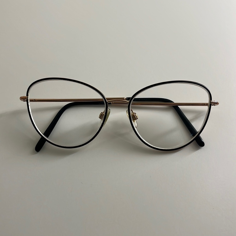 Dolce & Gabbana Gold Black Cat Eye Glasses Frames